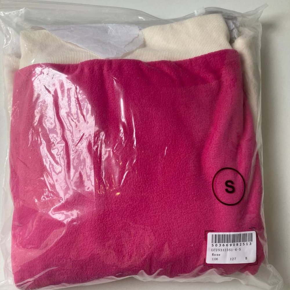 Rose Colorblock Long Sleeve Pullover Fleece Sweatshirt - Picture 3 of 16